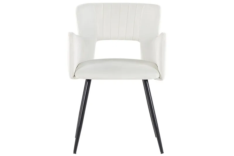Set med 2 matstolar Sanilac - Vit, Svart - Möbler - Fåtölj & stolar - Matstol & köksstol