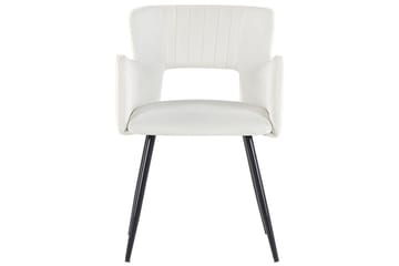 Set med 2 matstolar Sanilac - Vit, Svart - Möbler - Fåtölj & stolar - Matstol & köksstol