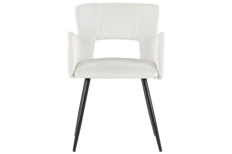 Set med 2 matstolar Sanilac - Vit, Svart - Möbler - Fåtölj & stolar - Matstol & köksstol