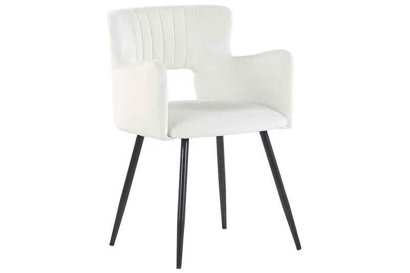 Set med 2 matstolar Sanilac - Vit, Svart - Möbler - Fåtölj & stolar - Matstol & köksstol