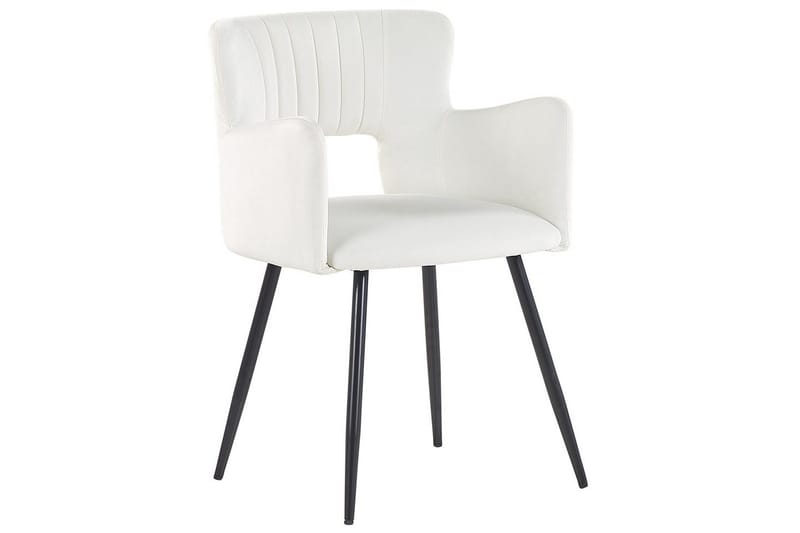 Set med 2 matstolar Sanilac - Vit, Svart - Möbler - Fåtölj & stolar - Matstol & köksstol