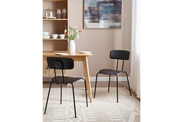 Set med 2 matstolar Sibley - Svart - Möbler - Fåtölj & stolar - Matstol & köksstol