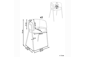 Set med 2 matstolar Springer - Möbler - Fåtölj & stolar - Matstol & köksstol
