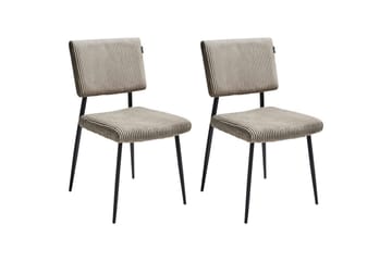Set med 2 matstolar Sturgis - Beige, svart - Möbler - Fåtölj & stolar - Matstol & köksstol