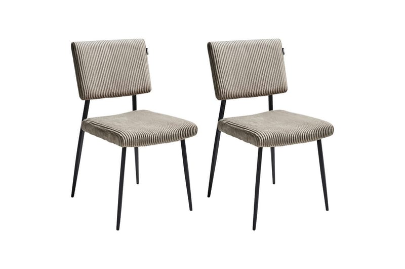 Set med 2 matstolar Sturgis - Beige, svart - Möbler - Fåtölj & stolar - Matstol & köksstol
