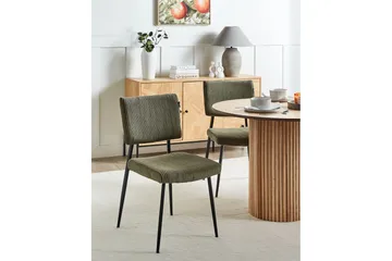 Set med 2 matstolar Sturgis - Grön, Svart - Möbler - Fåtölj & stolar - Matstol & köksstol