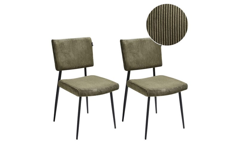 Set med 2 matstolar Sturgis, Grön, Svart