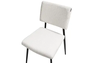 Set med 2 matstolar Sturgis - Vit, Svart - Möbler - Fåtölj & stolar - Matstol & köksstol