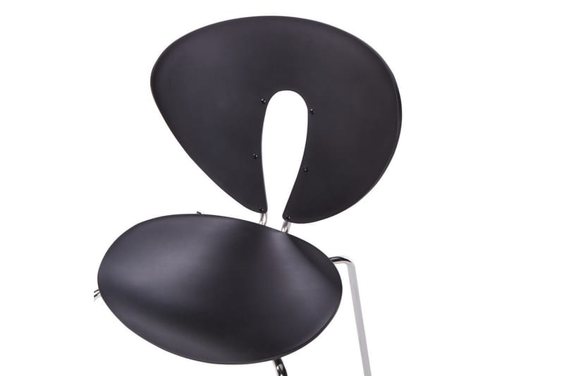 Set med 2 matstolar Tracy - Svart, Silver - Möbler - Fåtölj & stolar - Matstol & köksstol