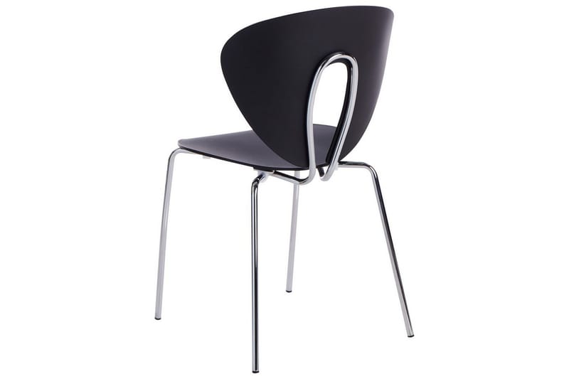 Set med 2 matstolar Tracy - Svart, Silver - Möbler - Fåtölj & stolar - Matstol & köksstol