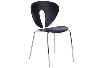 Set med 2 matstolar Tracy - Svart, Silver - Möbler - Fåtölj & stolar - Matstol & köksstol