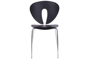 Set med 2 matstolar Tracy - Svart, Silver - Möbler - Fåtölj & stolar - Matstol & köksstol