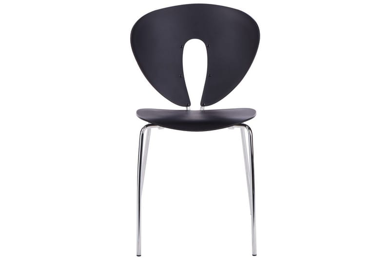 Set med 2 matstolar Tracy - Svart, Silver - Möbler - Fåtölj & stolar - Matstol & köksstol