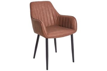 Set med 2 matstolar Wellston - Brun, Svart - Möbler - Fåtölj & stolar - Matstol & köksstol