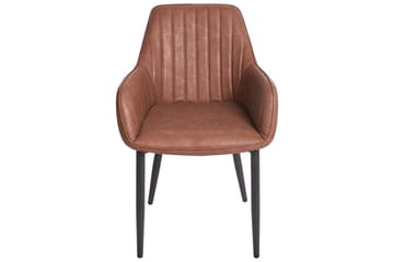 Set med 2 matstolar Wellston - Brun, Svart - Möbler - Fåtölj & stolar - Matstol & köksstol