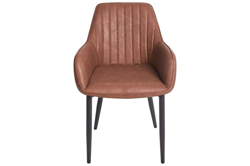 Set med 2 matstolar Wellston - Brun, Svart - Möbler - Fåtölj & stolar - Matstol & köksstol