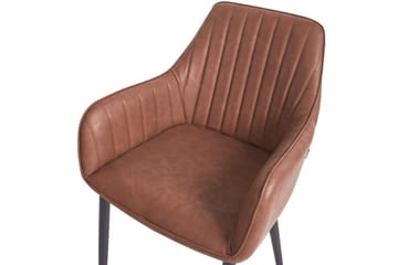 Set med 2 matstolar Wellston - Brun, Svart - Möbler - Fåtölj & stolar - Matstol & köksstol