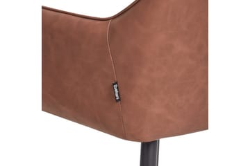 Set med 2 matstolar Wellston - Brun, Svart - Möbler - Fåtölj & stolar - Matstol & köksstol