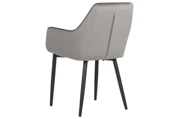 Set med 2 matstolar Wellston - Grå, svart - Möbler - Fåtölj & stolar - Matstol & köksstol