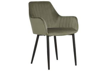 Set med 2 matstolar Wellston - Grön, Svart - Möbler - Fåtölj & stolar - Matstol & köksstol
