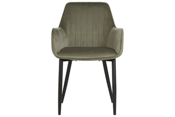 Set med 2 matstolar Wellston - Grön, Svart - Möbler - Fåtölj & stolar - Matstol & köksstol