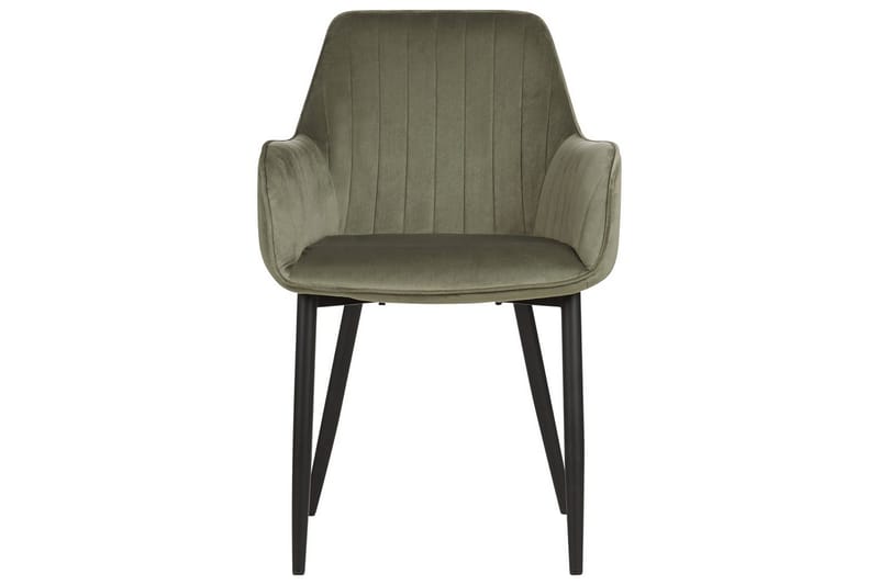 Set med 2 matstolar Wellston - Grön, Svart - Möbler - Fåtölj & stolar - Matstol & köksstol