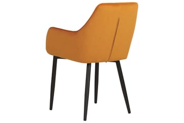 Set med 2 matstolar Wellston - Orange, svart - Möbler - Fåtölj & stolar - Matstol & köksstol