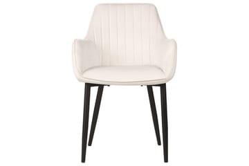 Set med 2 matstolar Wellston - Vit, Svart - Möbler - Fåtölj & stolar - Matstol & köksstol