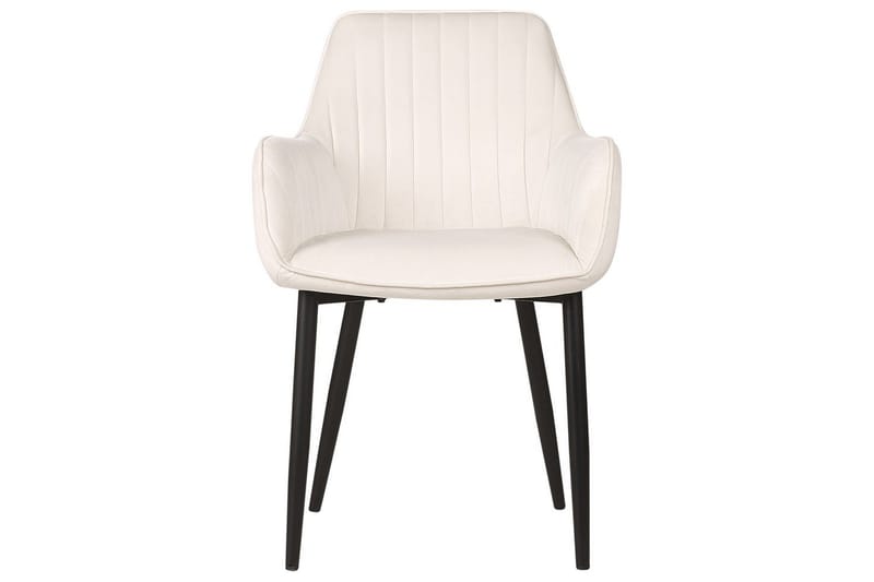 Set med 2 matstolar Wellston - Vit, Svart - Möbler - Fåtölj & stolar - Matstol & köksstol