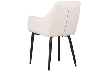 Set med 2 matstolar Wellston - Vit, Svart - Möbler - Fåtölj & stolar - Matstol & köksstol