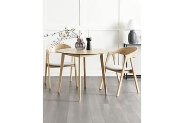 Set med 2 matstolar Yuba - Grå, ljust trä - Möbler - Fåtölj & stolar - Matstol & köksstol