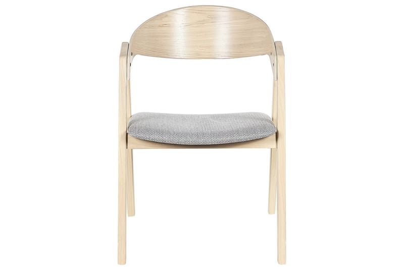 Set med 2 matstolar Yuba - Grå, ljust trä - Möbler - Fåtölj & stolar - Matstol & köksstol