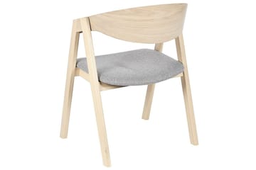 Set med 2 matstolar Yuba - Grå, ljust trä - Möbler - Fåtölj & stolar - Matstol & köksstol