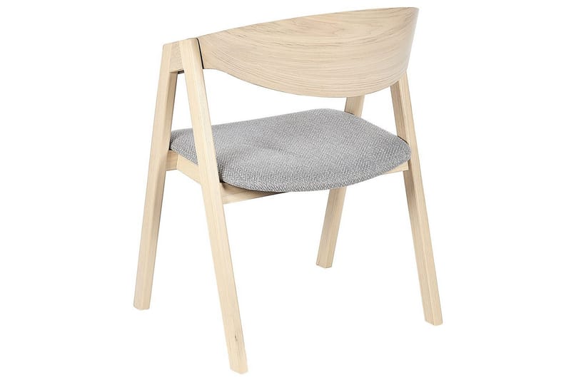 Set med 2 matstolar Yuba - Grå, ljust trä - Möbler - Fåtölj & stolar - Matstol & köksstol