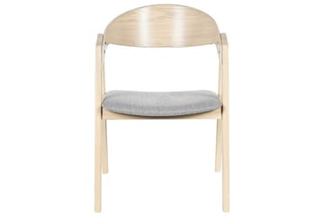Set med 2 matstolar Yuba - Grå, ljust trä - Möbler - Fåtölj & stolar - Matstol & köksstol