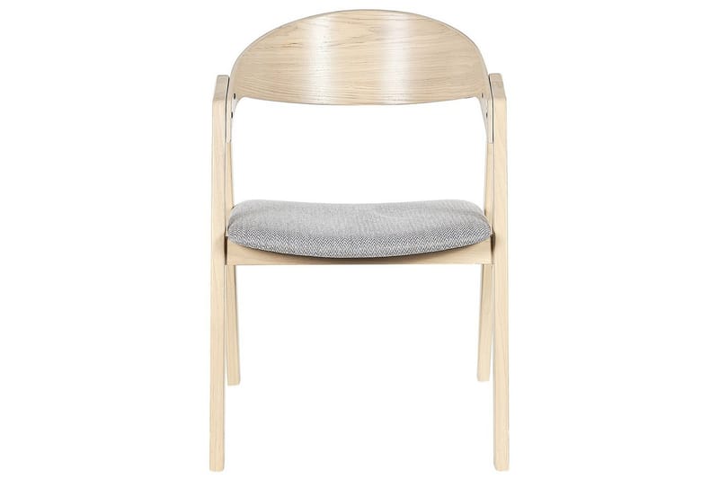 Set med 2 matstolar Yuba - Grå, ljust trä - Möbler - Fåtölj & stolar - Matstol & köksstol