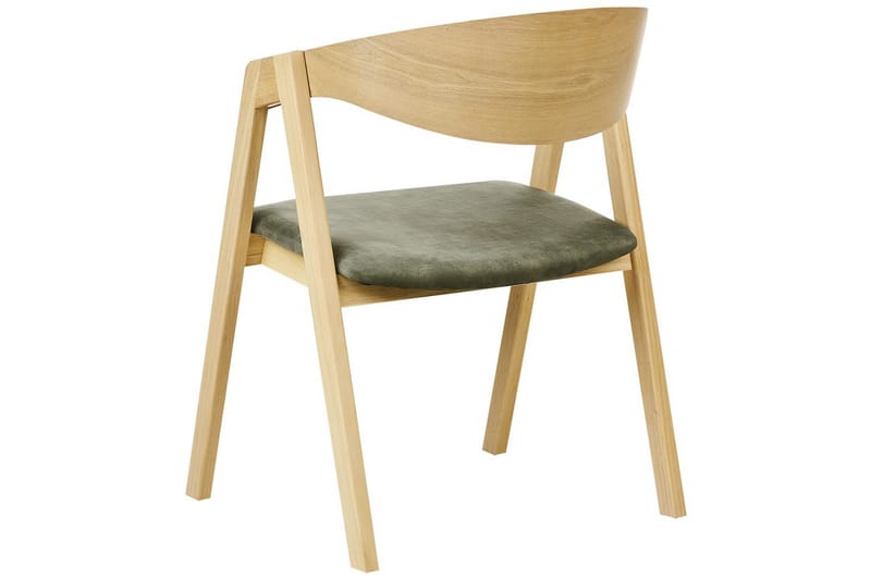 Set med 2 matstolar Yuba - Ljus trä, grön - Möbler - Fåtölj & stolar - Matstol & köksstol