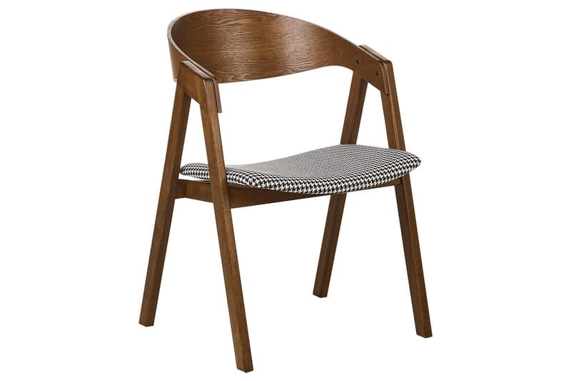 Set med 2 matstolar Yuba - Mörk trä, svart, vit - Möbler - Fåtölj & stolar - Matstol & köksstol