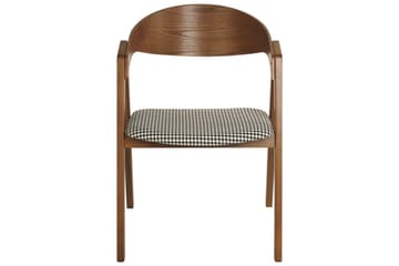 Set med 2 matstolar Yuba - Mörk trä, svart, vit - Möbler - Fåtölj & stolar - Matstol & köksstol