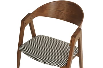 Set med 2 matstolar Yuba - Mörk trä, svart, vit - Möbler - Fåtölj & stolar - Matstol & köksstol