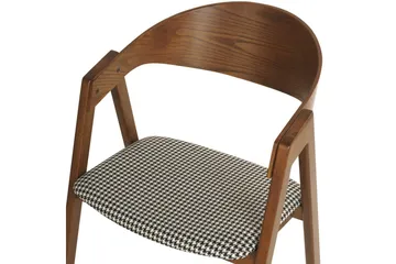 Set med 2 matstolar Yuba - Mörk trä, svart, vit - Möbler - Fåtölj & stolar - Matstol & köksstol