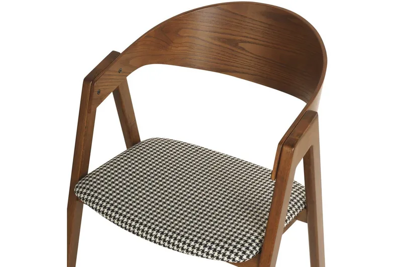 Set med 2 matstolar Yuba - Mörk trä, svart, vit - Möbler - Fåtölj & stolar - Matstol & köksstol