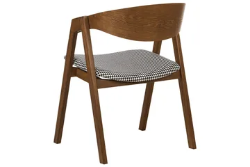 Set med 2 matstolar Yuba - Mörk trä, svart, vit - Möbler - Fåtölj & stolar - Matstol & köksstol