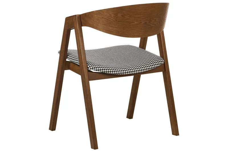 Set med 2 matstolar Yuba - Mörk trä, svart, vit - Möbler - Fåtölj & stolar - Matstol & köksstol