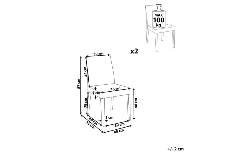 Set med 2 matstolar Phola - Möbler - Fåtölj & stolar - Matstol & köksstol