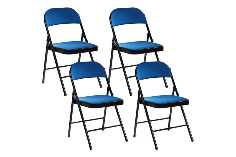 Set med 4 hopfällbara stolar Sparks - Blå, Svart - Möbler - Fåtölj & stolar - Klappstol & stapelbara stolar