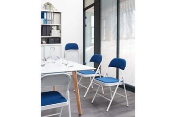 Set med 4 hopfällbara stolar Sparks - Blå, Vit - Möbler - Fåtölj & stolar - Klappstol & stapelbara stolar