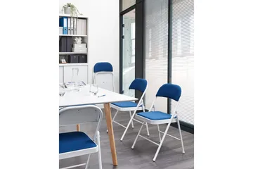 Set med 4 hopfällbara stolar Sparks - Blå, Vit - Möbler - Fåtölj & stolar - Klappstol & stapelbara stolar