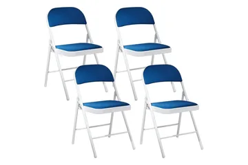 Set med 4 hopfällbara stolar Sparks - Blå, Vit - Möbler - Fåtölj & stolar - Klappstol & stapelbara stolar
