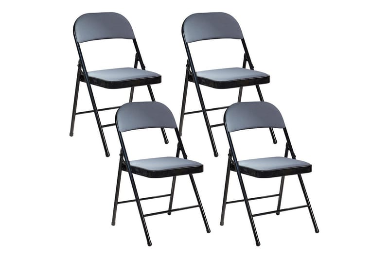 Set med 4 hopfällbara stolar Sparks - Grå, svart - Möbler - Fåtölj & stolar - Klappstol & stapelbara stolar